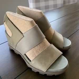 New Sorel Joanie II Slingbacks in Sage